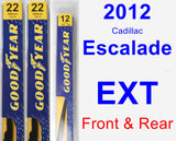 Front & Rear Wiper Blade Pack for 2012 Cadillac Escalade EXT - Premium