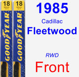 Front Wiper Blade Pack for 1985 Cadillac Fleetwood - Premium