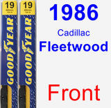 Front Wiper Blade Pack for 1986 Cadillac Fleetwood - Premium