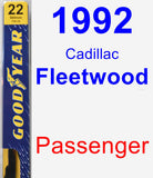 Passenger Wiper Blade for 1992 Cadillac Fleetwood - Premium