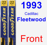 Front Wiper Blade Pack for 1993 Cadillac Fleetwood - Premium