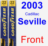 Front Wiper Blade Pack for 2003 Cadillac Seville - Premium