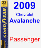 Passenger Wiper Blade for 2009 Chevrolet Avalanche - Premium