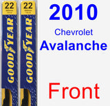 Front Wiper Blade Pack for 2010 Chevrolet Avalanche - Premium