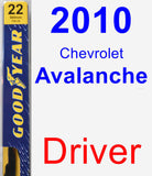 Driver Wiper Blade for 2010 Chevrolet Avalanche - Premium