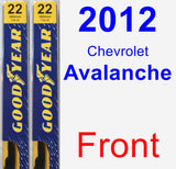 Front Wiper Blade Pack for 2012 Chevrolet Avalanche - Premium