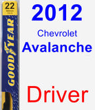 Driver Wiper Blade for 2012 Chevrolet Avalanche - Premium