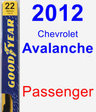 Passenger Wiper Blade for 2012 Chevrolet Avalanche - Premium