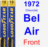 Front Wiper Blade Pack for 1972 Chevrolet Bel Air - Premium