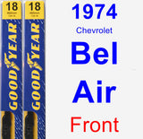Front Wiper Blade Pack for 1974 Chevrolet Bel Air - Premium