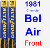 Front Wiper Blade Pack for 1981 Chevrolet Bel Air - Premium