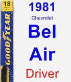 Driver Wiper Blade for 1981 Chevrolet Bel Air - Premium