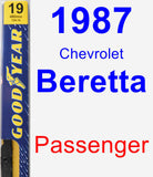 Passenger Wiper Blade for 1987 Chevrolet Beretta - Premium