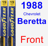 Front Wiper Blade Pack for 1988 Chevrolet Beretta - Premium