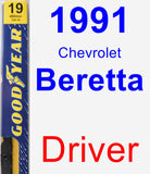 Driver Wiper Blade for 1991 Chevrolet Beretta - Premium