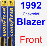 Front Wiper Blade Pack for 1992 Chevrolet Blazer - Premium