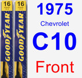 Front Wiper Blade Pack for 1975 Chevrolet C10 - Premium