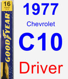 Driver Wiper Blade for 1977 Chevrolet C10 - Premium