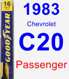 Passenger Wiper Blade for 1983 Chevrolet C20 - Premium