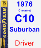 Driver Wiper Blade for 1976 Chevrolet C10 Suburban - Premium