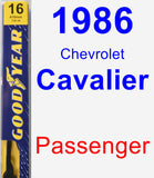 Passenger Wiper Blade for 1986 Chevrolet Cavalier - Premium