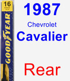 Rear Wiper Blade for 1987 Chevrolet Cavalier - Premium