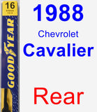 Rear Wiper Blade for 1988 Chevrolet Cavalier - Premium