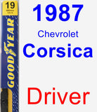 Driver Wiper Blade for 1987 Chevrolet Corsica - Premium