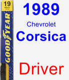 Driver Wiper Blade for 1989 Chevrolet Corsica - Premium