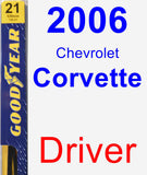 Driver Wiper Blade for 2006 Chevrolet Corvette - Premium