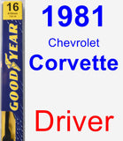 Driver Wiper Blade for 1981 Chevrolet Corvette - Premium