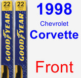 Front Wiper Blade Pack for 1998 Chevrolet Corvette - Premium