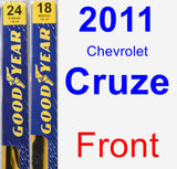 Front Wiper Blade Pack for 2011 Chevrolet Cruze - Premium