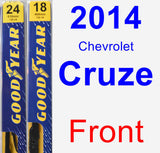 Front Wiper Blade Pack for 2014 Chevrolet Cruze - Premium