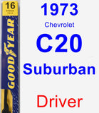 Driver Wiper Blade for 1973 Chevrolet C20 Suburban - Premium
