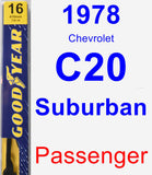 Passenger Wiper Blade for 1978 Chevrolet C20 Suburban - Premium