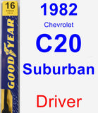 Driver Wiper Blade for 1982 Chevrolet C20 Suburban - Premium