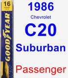 Passenger Wiper Blade for 1986 Chevrolet C20 Suburban - Premium