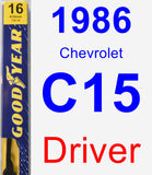 Driver Wiper Blade for 1986 Chevrolet C15 - Premium