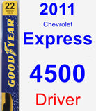 Driver Wiper Blade for 2011 Chevrolet Express 4500 - Premium