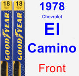 Front Wiper Blade Pack for 1978 Chevrolet El Camino - Premium