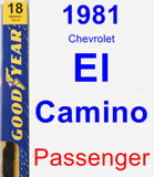 Passenger Wiper Blade for 1981 Chevrolet El Camino - Premium