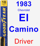 Driver Wiper Blade for 1983 Chevrolet El Camino - Premium