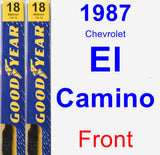 Front Wiper Blade Pack for 1987 Chevrolet El Camino - Premium