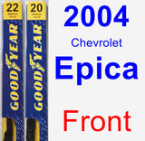 Front Wiper Blade Pack for 2004 Chevrolet Epica - Premium