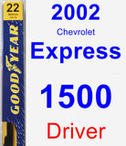 Driver Wiper Blade for 2002 Chevrolet Express 1500 - Premium