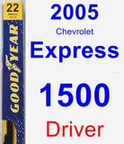 Driver Wiper Blade for 2005 Chevrolet Express 1500 - Premium