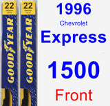 Front Wiper Blade Pack for 1996 Chevrolet Express 1500 - Premium