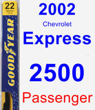 Passenger Wiper Blade for 2002 Chevrolet Express 2500 - Premium