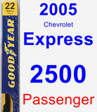 Passenger Wiper Blade for 2005 Chevrolet Express 2500 - Premium